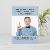 Big Serif Funny Abschluss Einladung (Stehend Vorderseite)