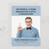 Big Serif Funny Abschluss Einladung (Vorne/Hinten)