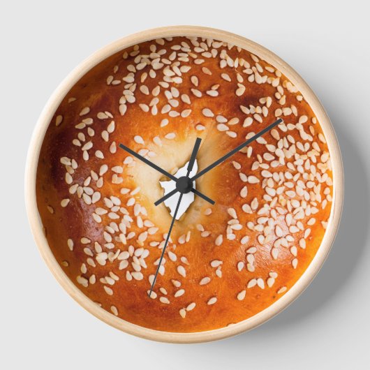 Big Sesame Bagel Uhr (Vorderseite)