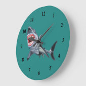 Big Shark Große Wanduhr (Winkel)