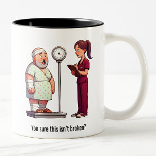Big Shock für einen großen Patienten Zweifarbige Tasse