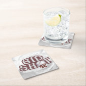 Big Shot Baseball Rechteckiger Pappuntersetzer (Vor Ort)