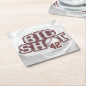 Big Shot Baseball Rechteckiger Pappuntersetzer (angewinkelt)