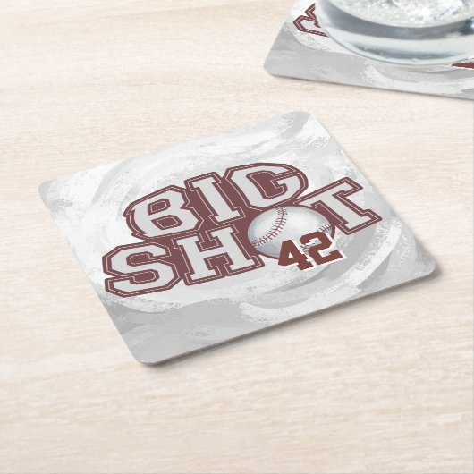 Big Shot Baseball Rechteckiger Pappuntersetzer (angewinkelt)