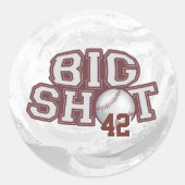 Big Shot Baseball Runder Aufkleber (Vorderseite)