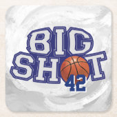 Big Shot Basketball Rechteckiger Pappuntersetzer (Vorderseite)
