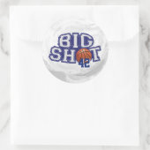 Big Shot Basketball Runder Aufkleber (Tasche)
