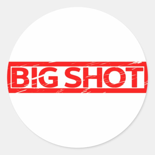 Big Shot Briefmarke Runder Aufkleber (Vorderseite)