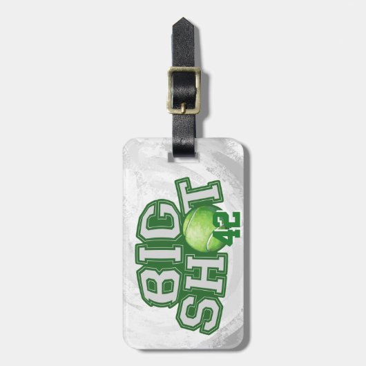 Big Shot Tennis Ball Gepäckanhänger (Vorderseite vertikal)