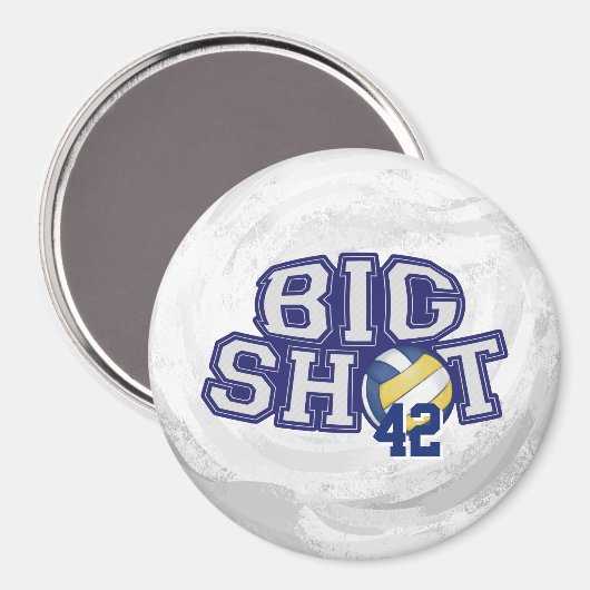Big Shot Volleyball Magnet (Vorderseite/Rückseite)