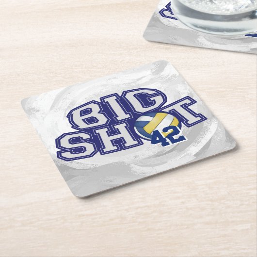 Big Shot Volleyball Rechteckiger Pappuntersetzer (angewinkelt)