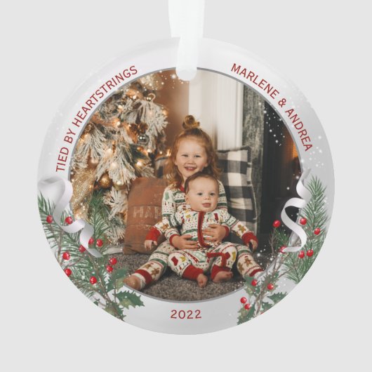 Big Sis 1. Weihnachtsklassiker Silver Pflanze Rahm Ornament (Rückseite)