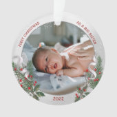Big Sis 1. Weihnachtsklassiker Silver Pflanze Rahm Ornament (Vorderseite)