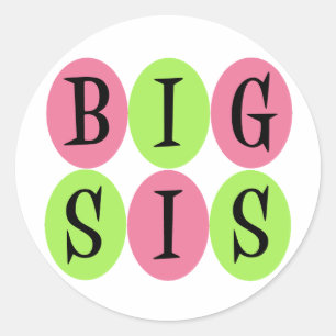 Big Sis-Aufkleber Runder Aufkleber