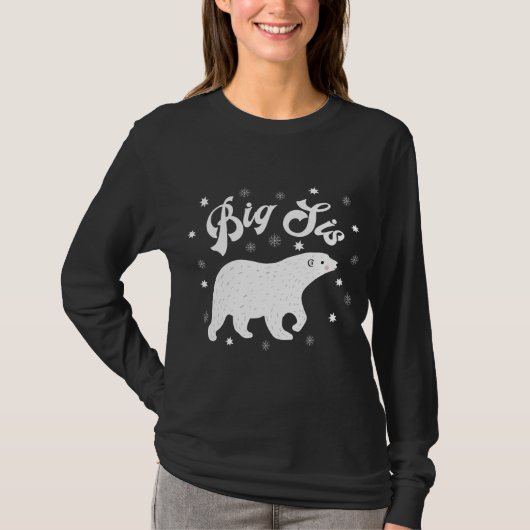 Big Sis Bear Familie Weihnachten Pajama Xmas Pajam T-Shirt (Vorderseite)