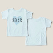 Big Sis Blue Heart Matching Sibling Family (Design Vorderseite & Rückseite)
