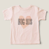 Big Sis Blush Herz Matching Sibling Familie (Design Vorderseite)