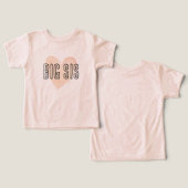 Big Sis Blush Herz Matching Sibling Familie (Design Vorderseite & Rückseite)