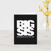 Big Sis: Chronologisch begabt seit [Jahr] Karte (Gelbe Blume)