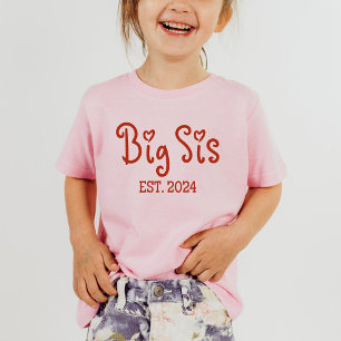 Big Sis Est 2024 Shirt   Niedlich Big Sister
