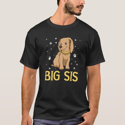 Big Sis For Big Little Brother Sister Siblings Mat T-Shirt (Vorderseite)