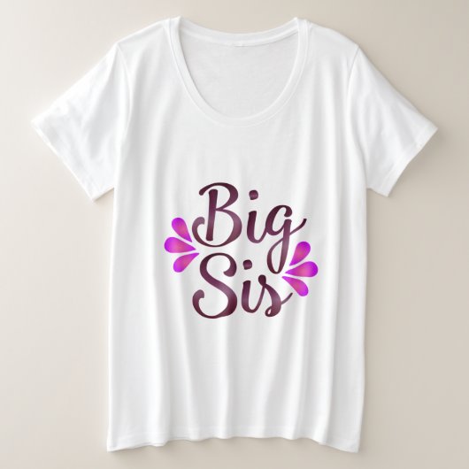 Big Sis Große Größe T-Shirt (Design vorne)