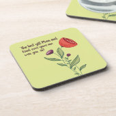 Big Sis Little Sister Sweet Quote Wilde Blume Getränkeuntersetzer (Linke Seite)