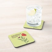 Big Sis Little Sister Sweet Quote Wilde Blume Getränkeuntersetzer (Rechte Seite)