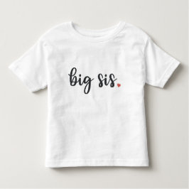 Big Sis mit Herz Kleinkind T-shirt