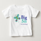 Big Sis Niedlich Whimsical Butterfly Baby T-shirt (Vorderseite)