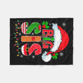 Big Sis Santa Hat New Big Sister Announcement Xmas Fleecedecke (Vorderseite (Horizontal))