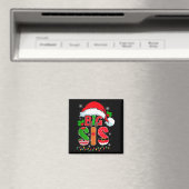 Big Sis Santa Hat New Big Sister Announcement Xmas Magnet (In Situ (Geschirrspüler))