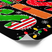 Big Sis Santa Hat New Big Sister Announcement Xmas Poster (Ecke)