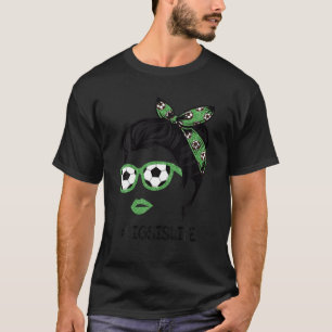 Big Sis Soccer Messy Bun Sonnenbrille T-Shirt