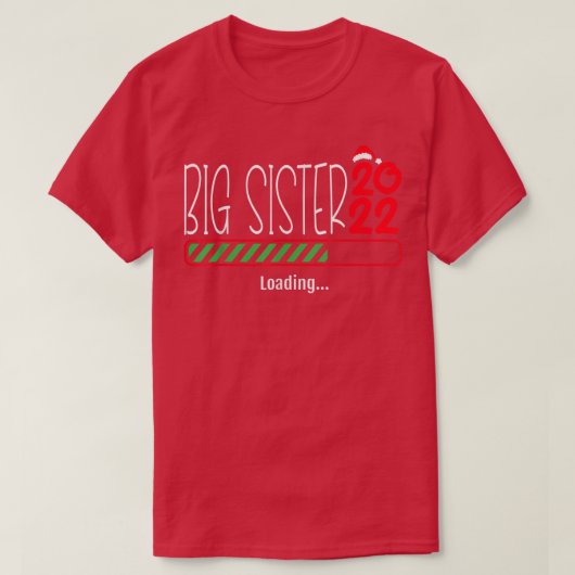 Big Sister 2022 Weihnachten Big Sis Ankündigung XM T-Shirt (Design vorne)