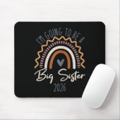 Big Sister 2026 Girls Rainbow Big Sis Sibling Mousepad (Mit Mouse)