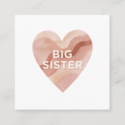 Big Sister Abstract Heart Enclosure Card  Begleitkarte (Vorderseite)