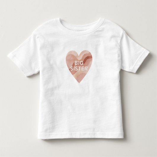 Big Sister Abstract Heart Shirt – Moderne Familie (Vorderseite)