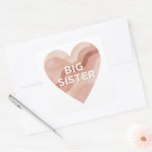 Big Sister Abstract Heart Sticker – Sibling Gift (Umschlag)