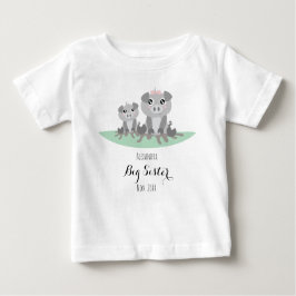 Big sister announcement cute animals baby t-shirt
