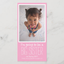 Big Sister Baby Announccard Ankündigung