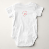 Big Sister Baby Announcname & Monogram Strampler (Rückseite)