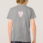 Big Sister Baby Announcname & Monogram Tri-Blend Shirt (Rückseite)