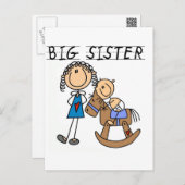 Big Sister Baby Brother T - Shirt und Geschenke Postkarte (Vorne/Hinten)