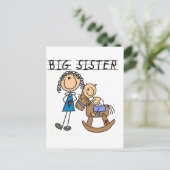 Big Sister Baby Brother T - Shirt und Geschenke Postkarte (Stehend Vorderseite)