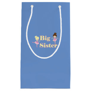 Big Sister Ballerina Sibling Blue Kleine Geschenktüte
