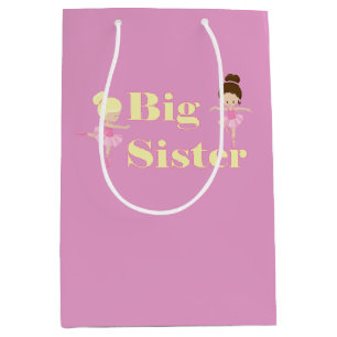 Big Sister Ballerina Sibling Mittlere Geschenktüte