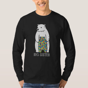 Big Sister Bar Autismus Bewusstsein T-Shirt