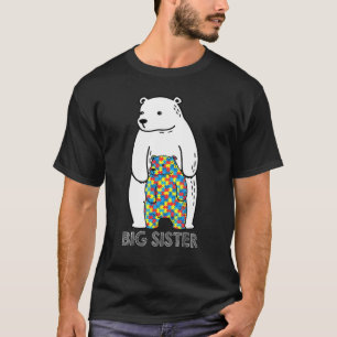 Big Sister Bar Autismus Bewusstsein T-Shirt