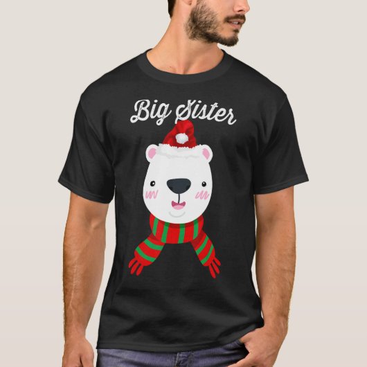 Big Sister Bar Weihnachtsmannmütze Weihnachten Mat T-Shirt (Vorderseite)